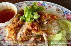 Khao Mun Gai Tod Thai-Style Deep-Fried Chicken with Oily Rice